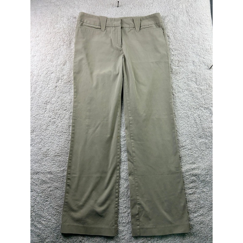 Express Stretch Pants Womens 7/8R Khaki Beige Classic Straight Dress Career